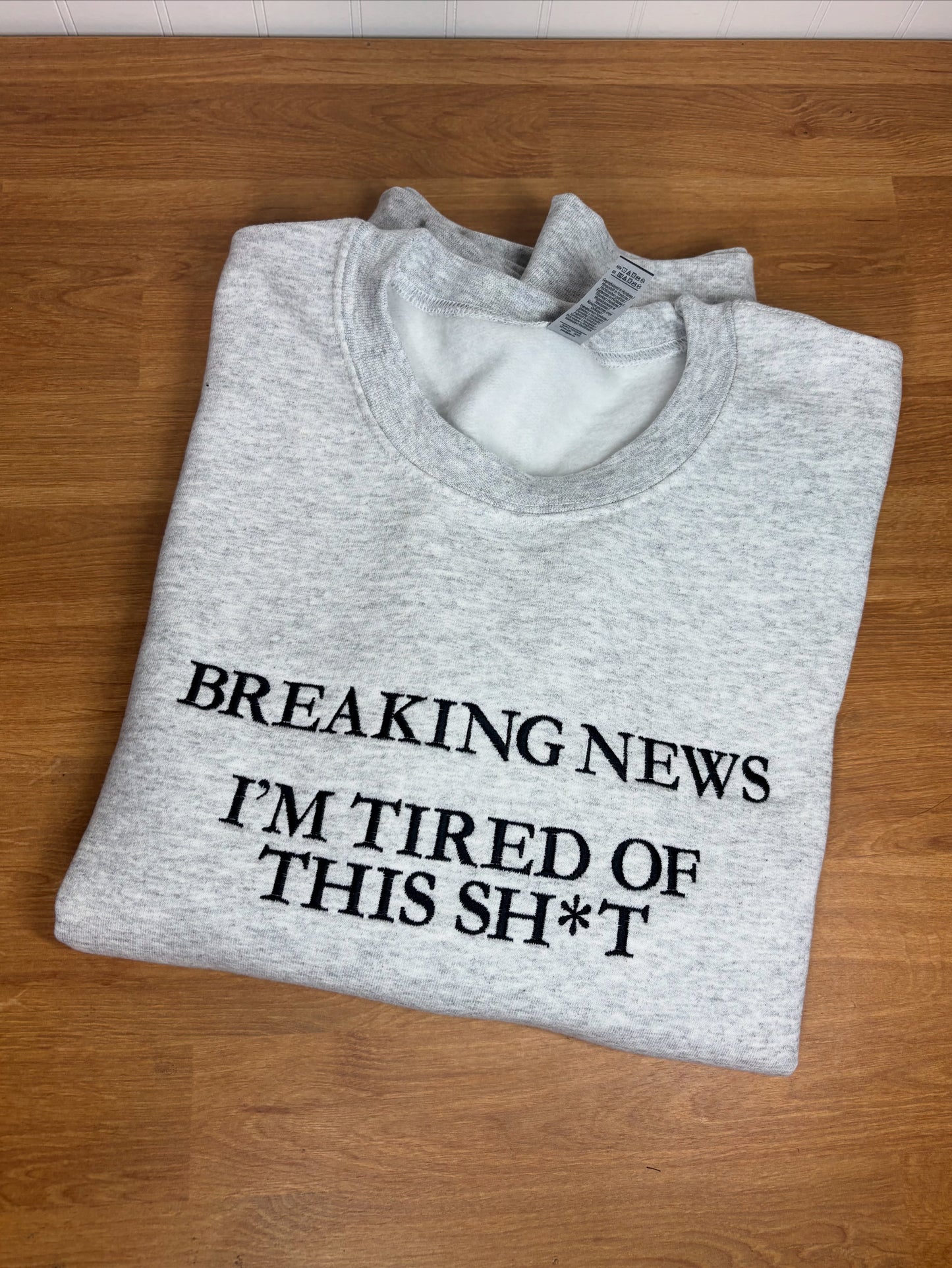 Breaking News Embroidered Shirt