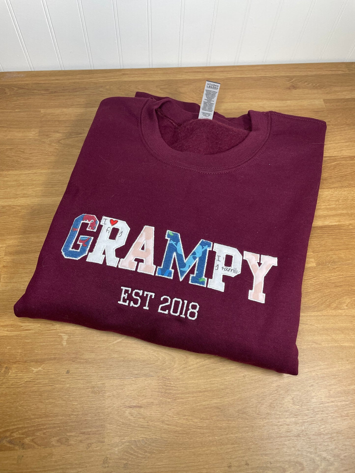 Custom Keepsake Appliqué Embroidered Sweater